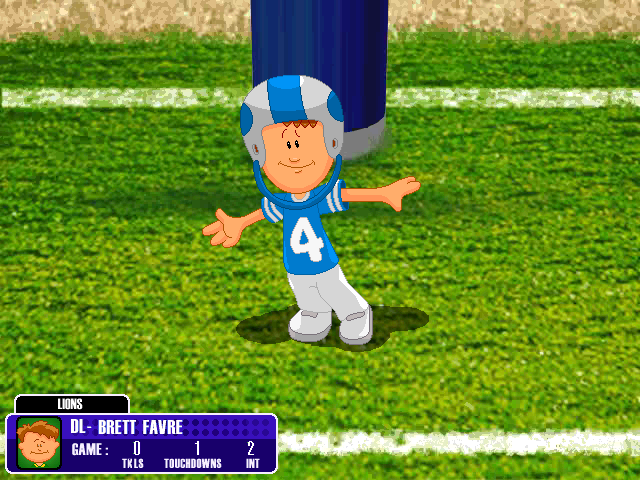 Backyard Football 2002 (Windows) screenshot: ...though quarterbacks can run touchdowns too!