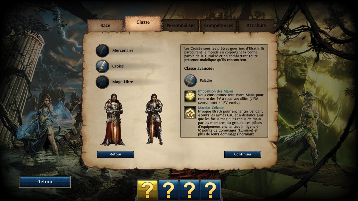 Might & Magic X: Legacy (Windows) screenshot: Select your class