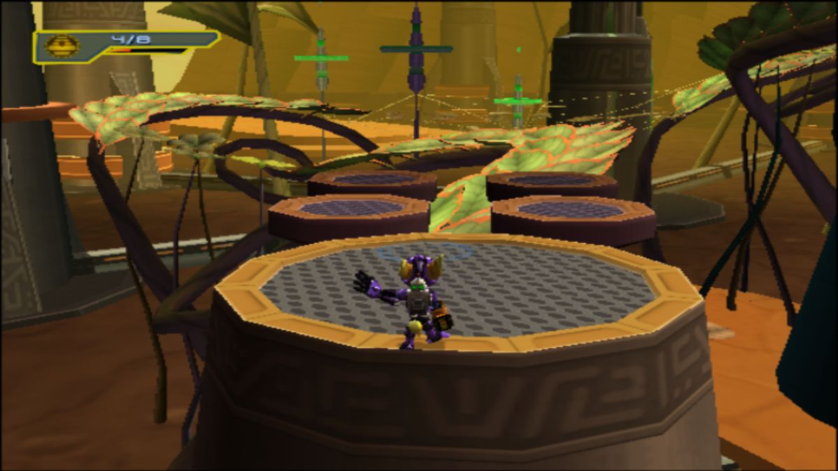 Ratchet & Clank: Size Matters (PlayStation 2) screenshot: Platforming on Challax