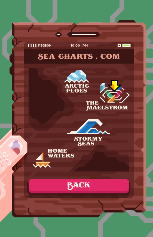 Ridiculous Fishing (Android) screenshot: Fishing location selection