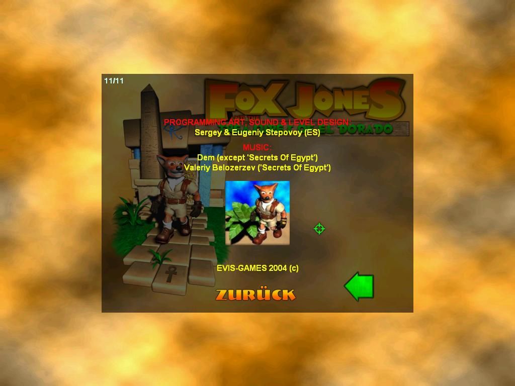 Fox Jones: The Treasures of El Dorado (Windows) screenshot: Credits