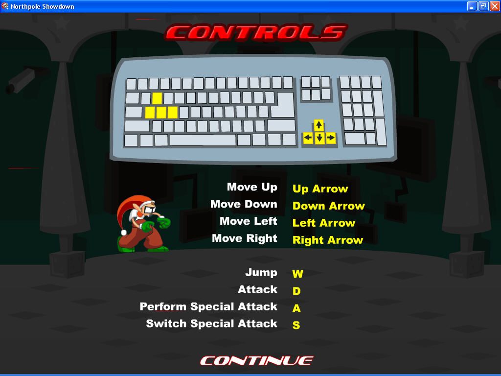 Northpole Showdown (Windows) screenshot: Controls