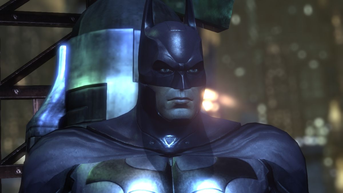 Batman: Arkham City - Armored Edition (Wii U) screenshot: Suiting up in the new armored batsuit