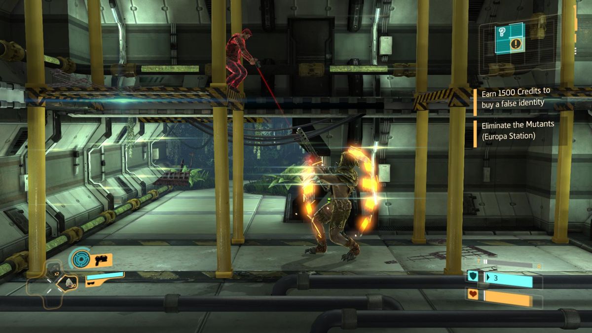 Flashback (Windows) screenshot: Fight with mutant boss