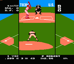 Tecmo Baseball (NES) screenshot: The Delivery