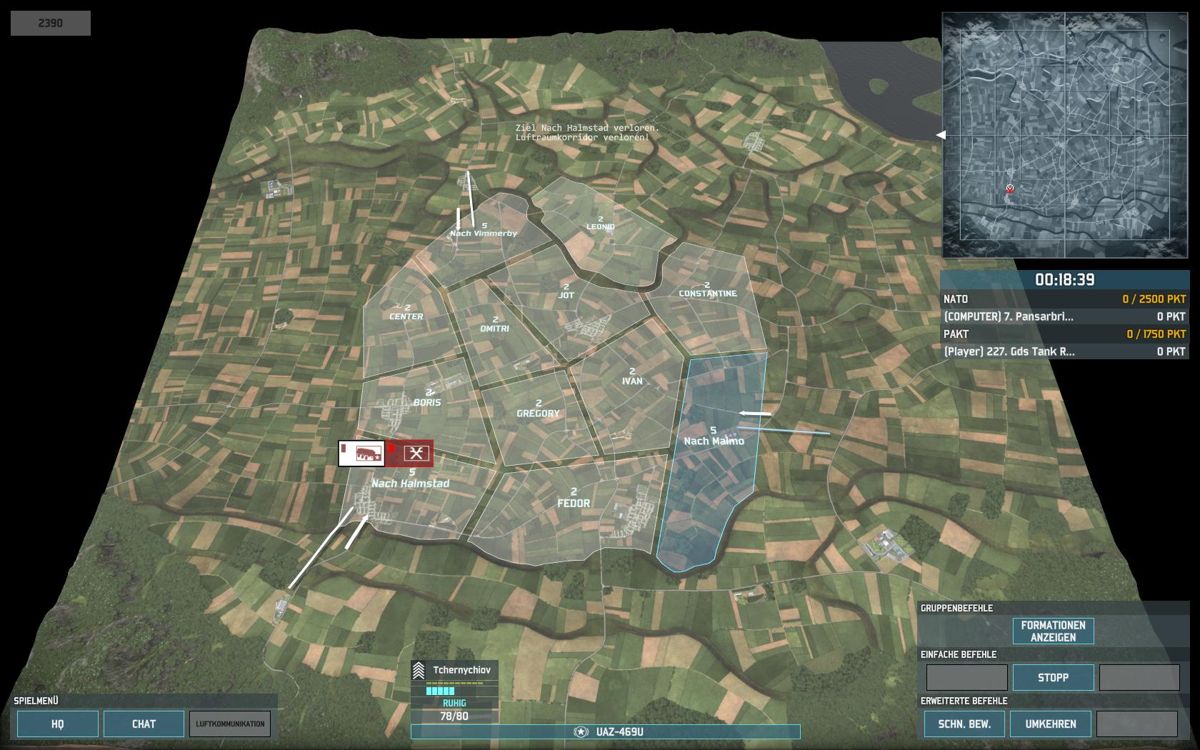 Wargame: AirLand Battle (Windows) screenshot: Battle Map