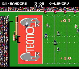 Tecmo Super Bowl (Genesis) screenshot: What are you standing?..