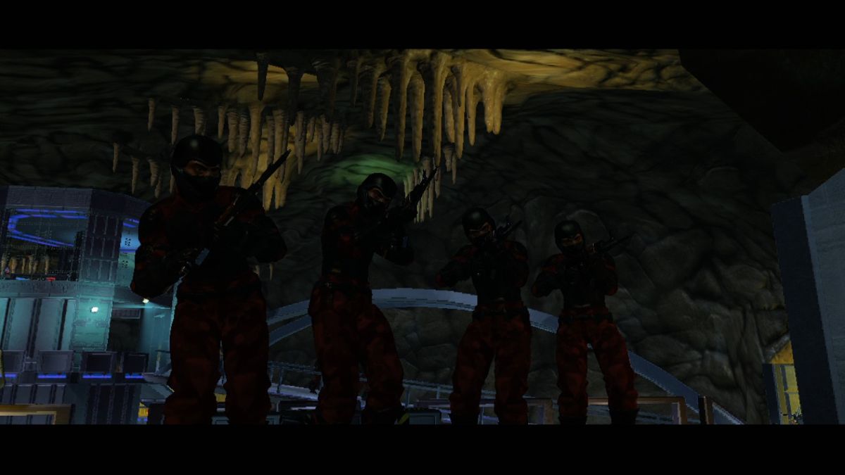 Perfect Dark Zero (Xbox 360) screenshot: Enemy reinforcements.