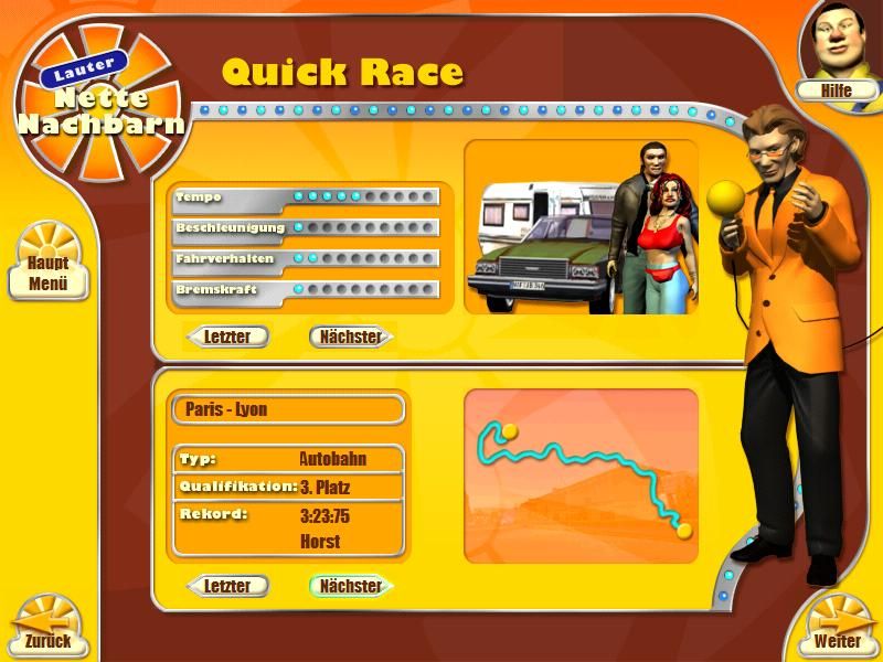 Urlaubs Raser (Windows) screenshot: Quick Race