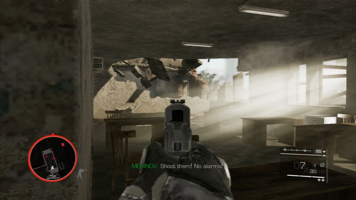 Sniper: Ghost Warrior 2 (PlayStation 3) screenshot: Your sidearm might be more useful for in-door firefight.