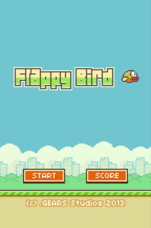 Flappy Bird (iPhone) screenshot: Title screen