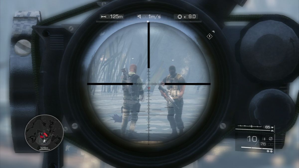 Sniper: Ghost Warrior 2 (PlayStation 3) screenshot: Observe, but don't shoot if you can't take all targets at once.