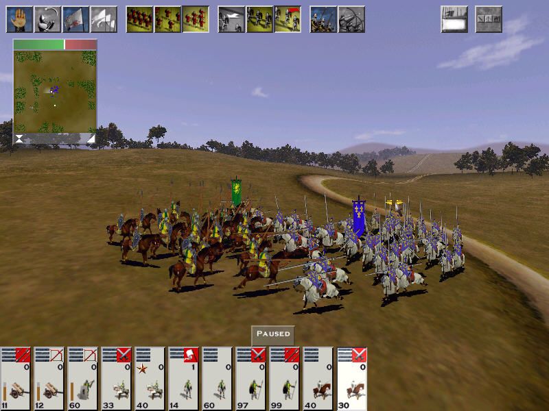 Medieval: Total War (Windows) screenshot: Calvary fight
