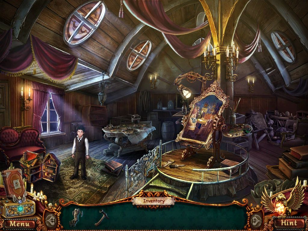 Dark Strokes: Sins of the Fathers (Collector's Edition) (iPad) screenshot: Bonus chapter - Ethan as a boy with the painting
