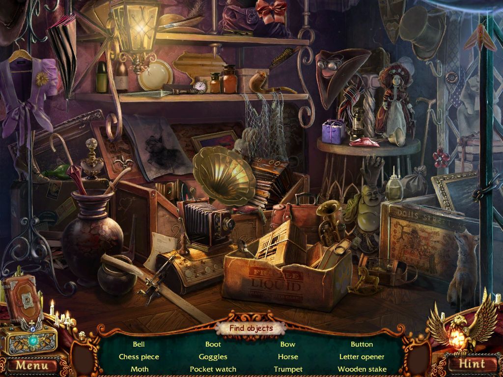 Dark Strokes: Sins of the Fathers (Collector's Edition) (iPad) screenshot: Bonus chapter - Office back room objects