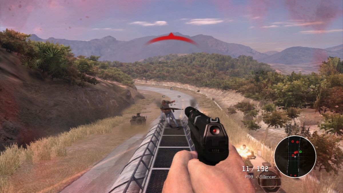 007: Legends (PlayStation 3) screenshot: Firefight on the cistern truck.
