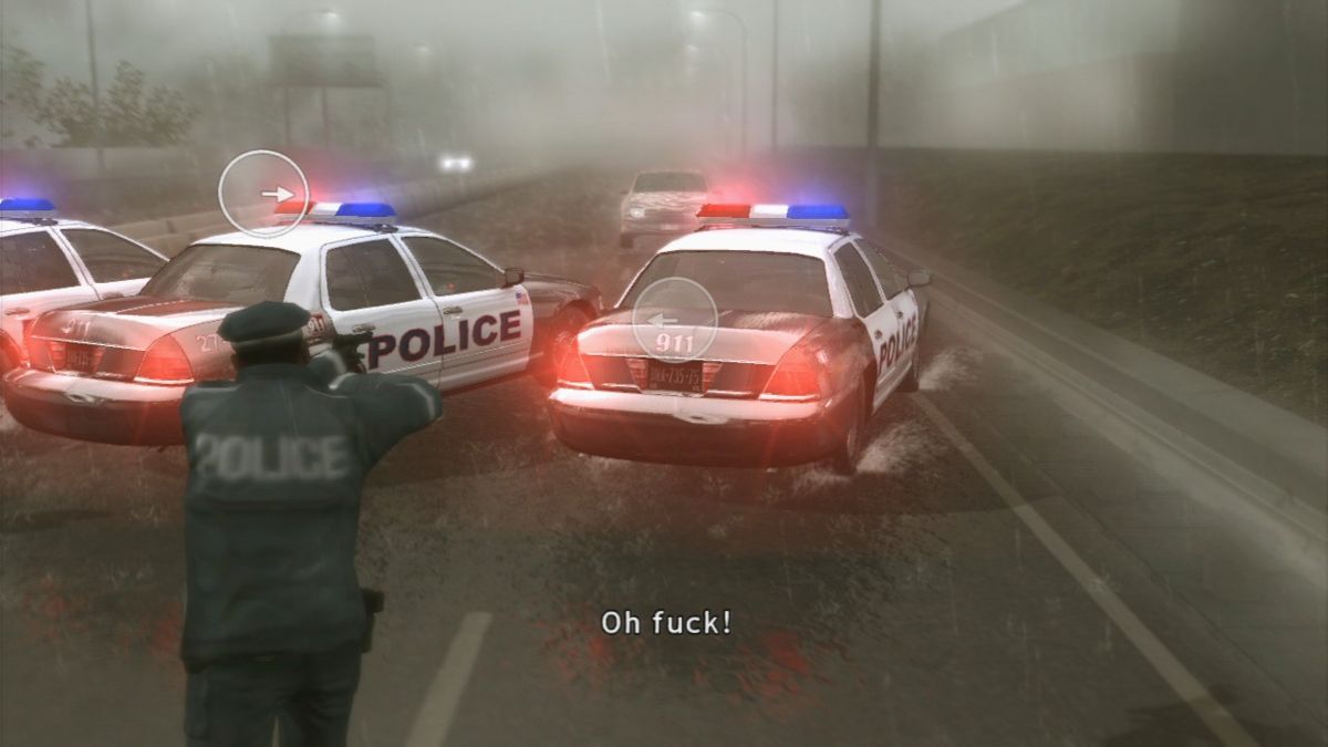 Heavy Rain (PlayStation 3) screenshot: Terror on the highway.