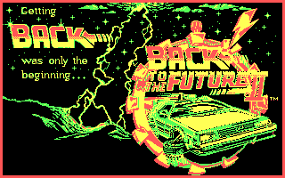 Back to the Future Part II (DOS) screenshot: Splash Screen (CGA)