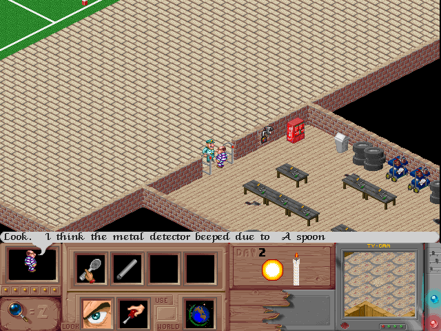 Fugitive (Windows) screenshot: I outsmarted guard and the metal detector