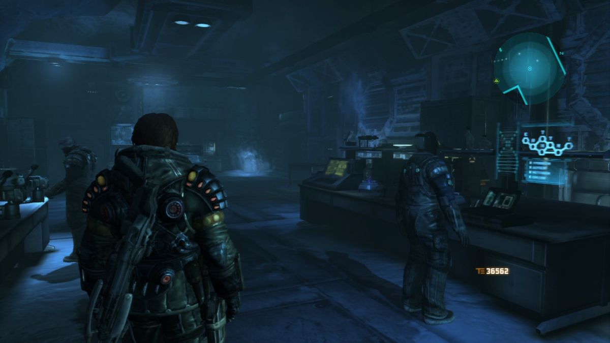 Lost Planet 3 (PlayStation 3) screenshot: You can perform various side-quests for the scientists in the lab.