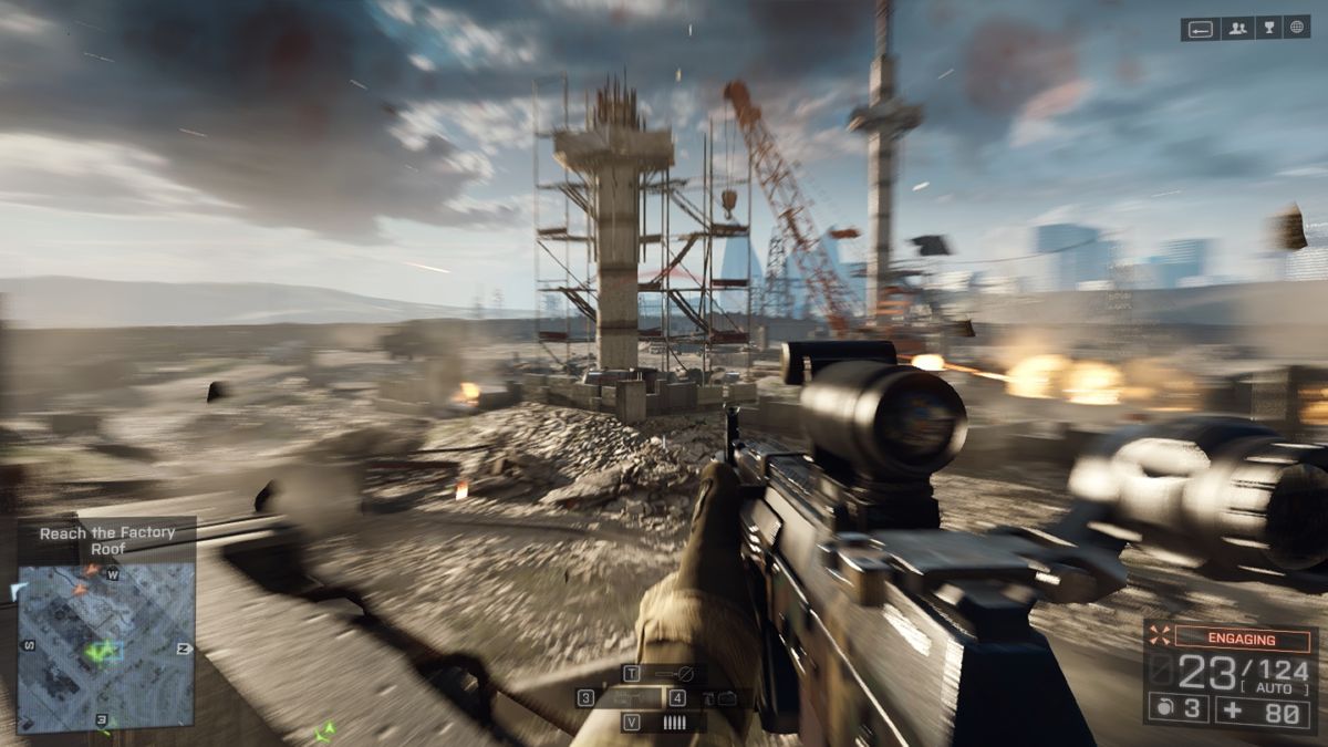 Battlefield 4 (Windows) screenshot: Motion blur in action