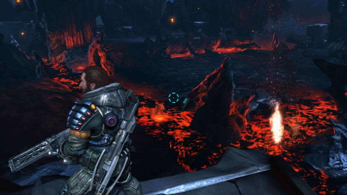 Lost Planet 3 (PlayStation 3) screenshot: Guess not all the areas on this planet are ice cold.