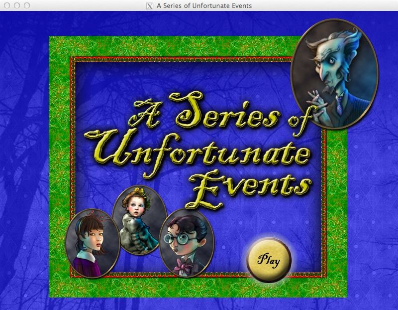 A Series of Unfortunate Events (Windows) screenshot: Start screen