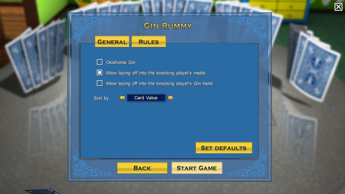 Screenshot of Bicycle Gin Rummy (Windows, 2010) MobyGames