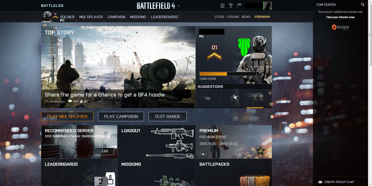 Battlelog Detailed for Battlefield 4