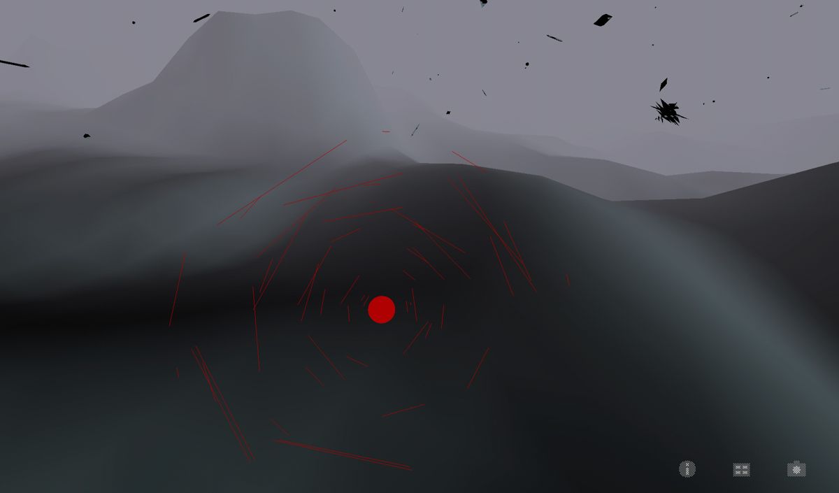 PolyFauna (Android) screenshot: Follow the red dot to move on.