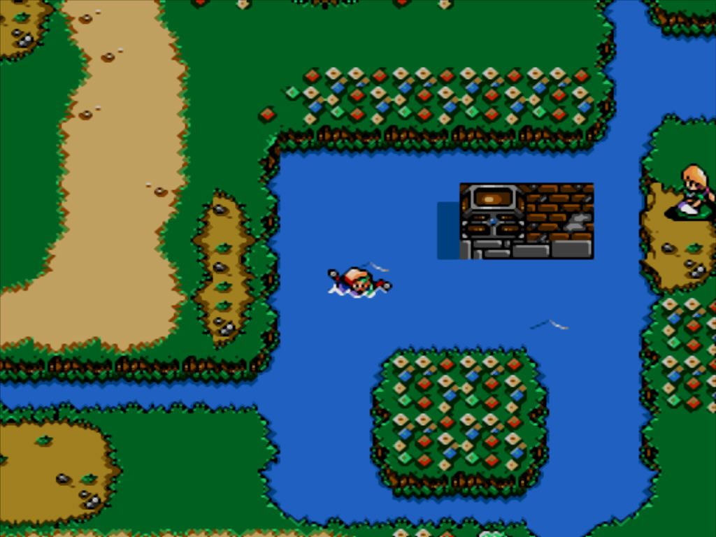 Shining Force (Windows) screenshot: Swimming