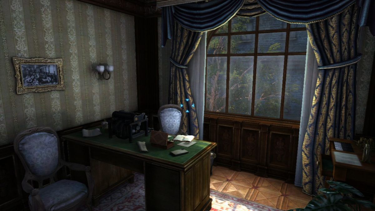 The Testament of Sherlock Holmes (PlayStation 3) screenshot: Maybe we can find some clues on a typewriter.