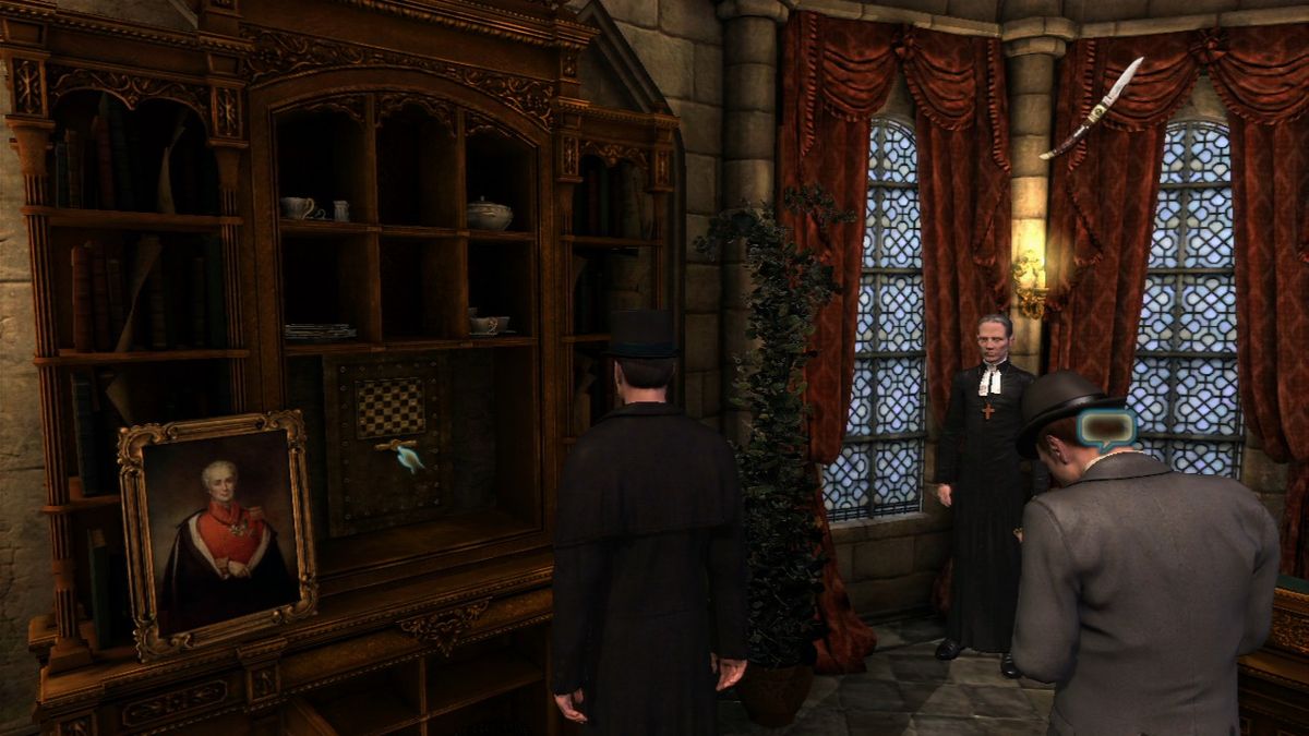 The Testament of Sherlock Holmes (PlayStation 3) screenshot: Need to find a way to open the hidden safe.