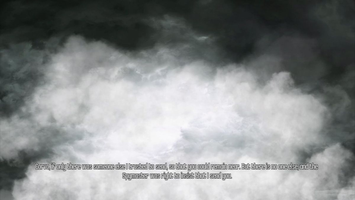 Dishonored (PlayStation 3) screenshot: Prologue.