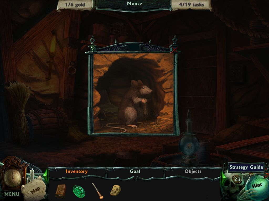 Curse at Twilight: Thief of Souls (iPad) screenshot: Trying to catch a mouse