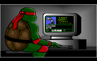 Teenage Mutant Ninja Turtles: Manhattan Missions (DOS) screenshot: Choose the Opponent to Train