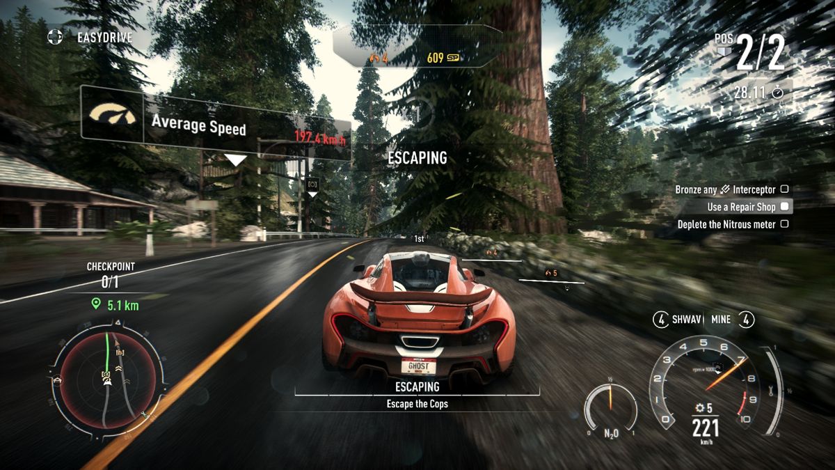 Need for Speed: Rivals (Windows) screenshot: Escaping a pursuit