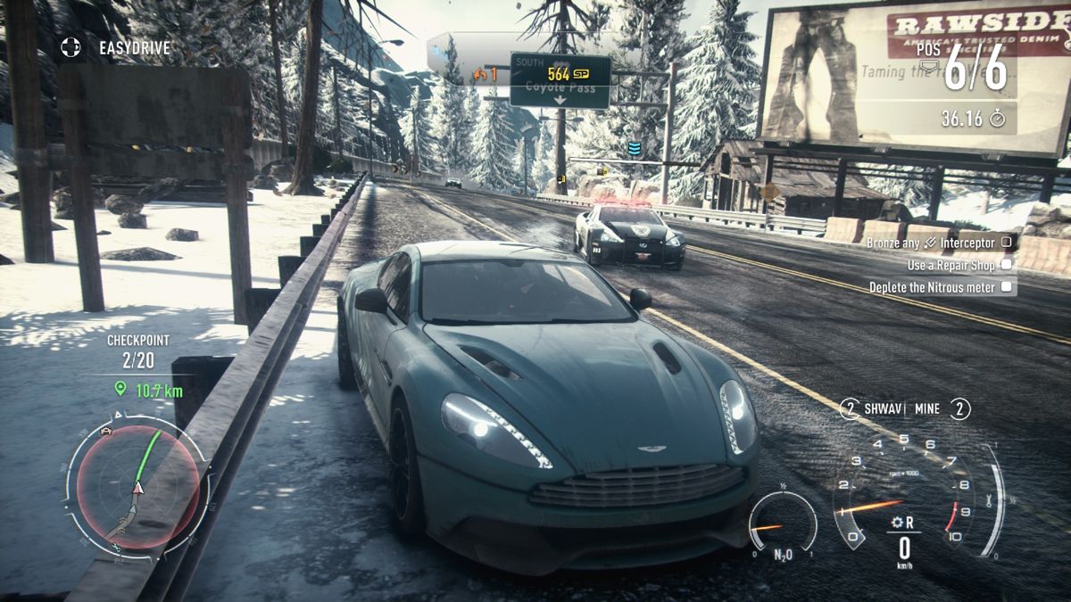 Need for Speed: Rivals (Windows) screenshot: Purposely stopping to get busted