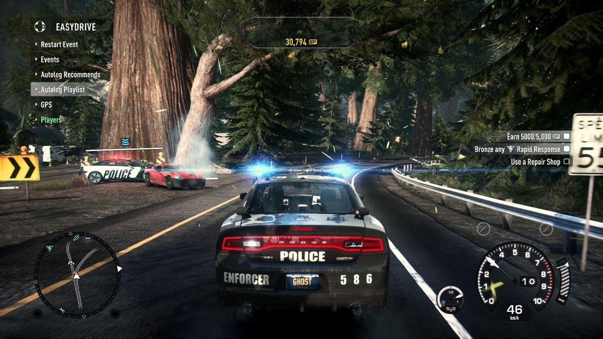 Need for Speed: Rivals (Windows) screenshot: Disabled a racer