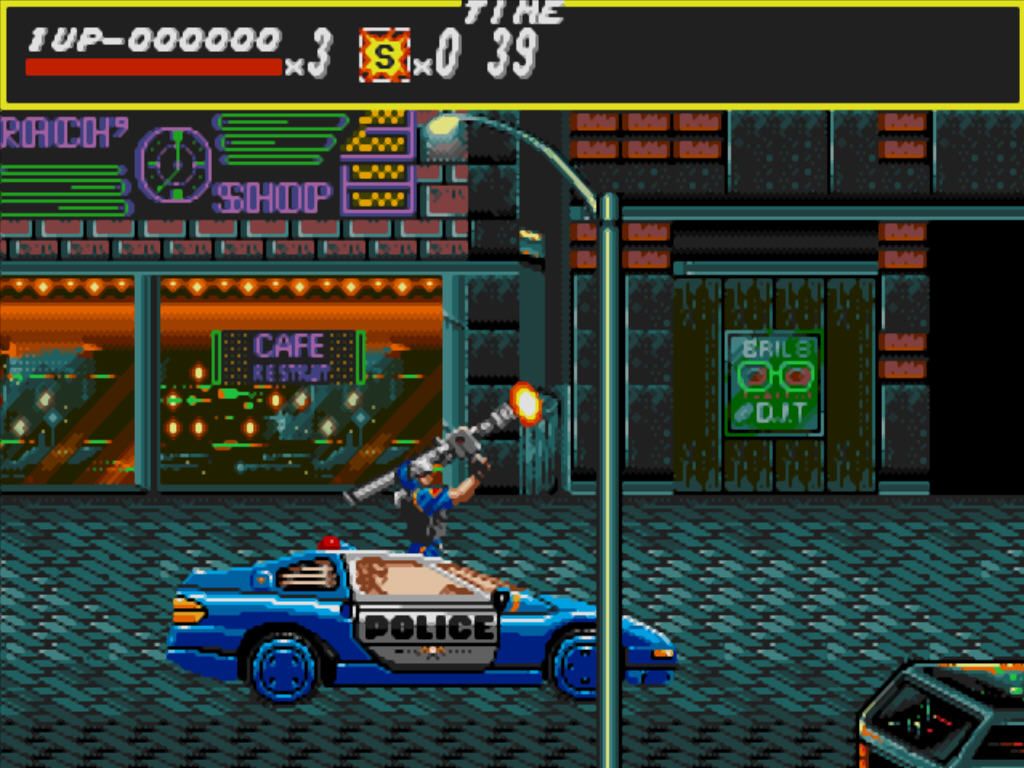 Streets of Rage (Windows) screenshot: The cops as an ally.