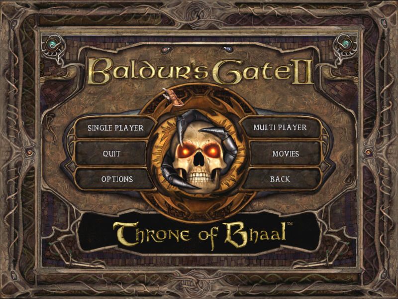 Baldur's Gate II: Throne of Bhaal (Windows) screenshot: Title screen