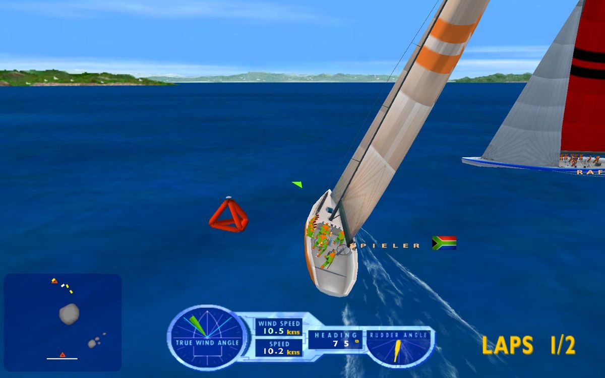 Virtual Skipper (Windows) screenshot: First buoy