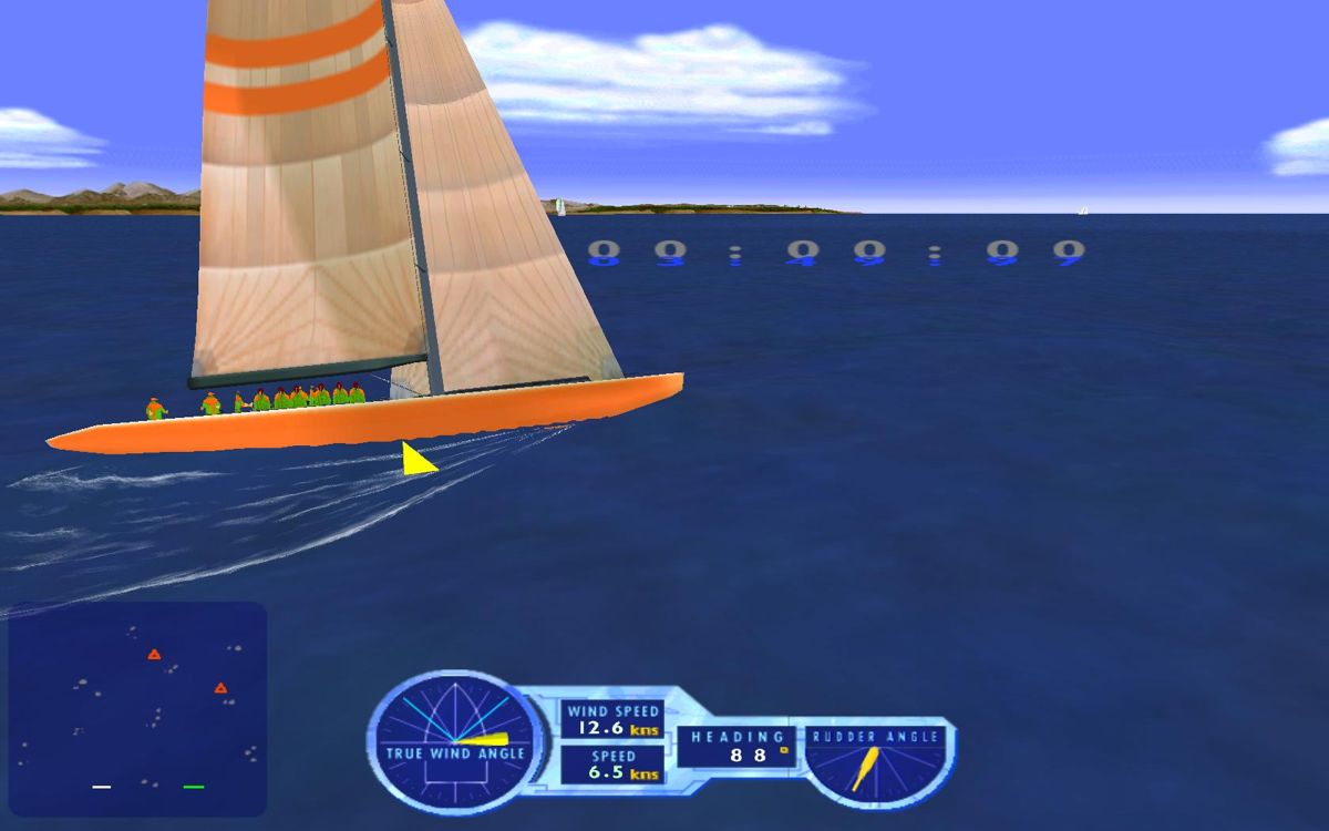 Virtual Skipper (Windows) screenshot: View from Starboard