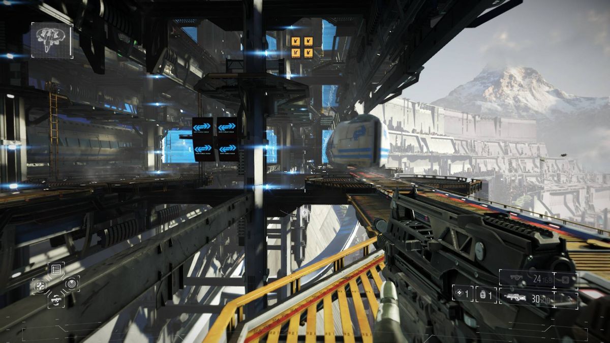 Killzone: Shadow Fall (PlayStation 4) screenshot: Watch out for bullet trains.