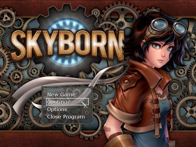 Skyborn (Windows) screenshot: Main menu - Hello beautiful!