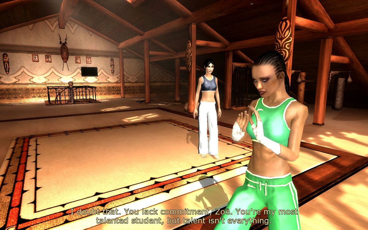 Dreamfall: The Longest Journey (Windows) screenshot: Fighting lessons.