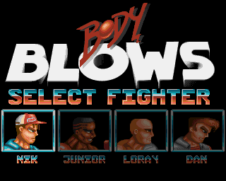 Body Blows (Amiga) screenshot: Choose a fighter