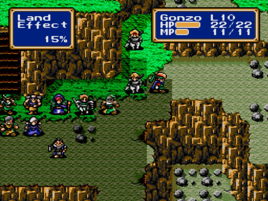 Shining Force (Windows) screenshot: Fight in a quarry