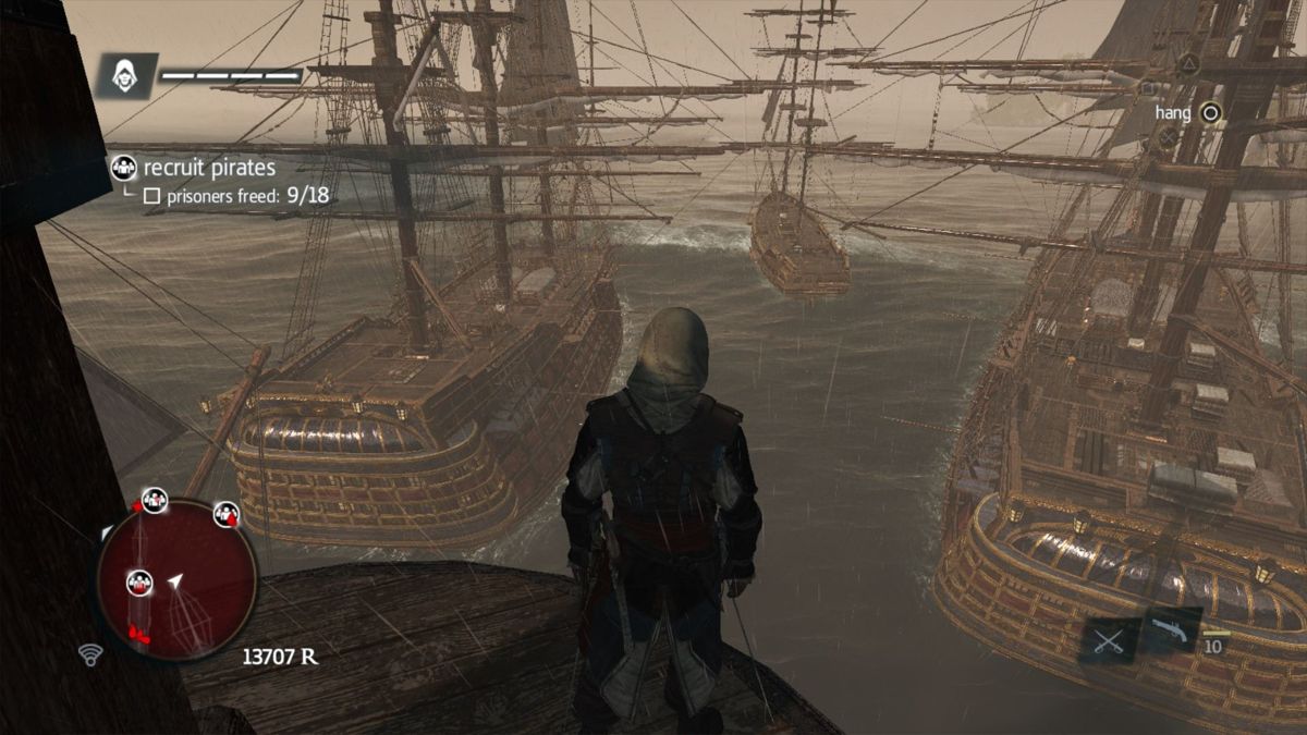 Assassin's Creed IV: Black Flag (PlayStation 4) screenshot: Time to free the imprisoned pirates and steal us a ship.