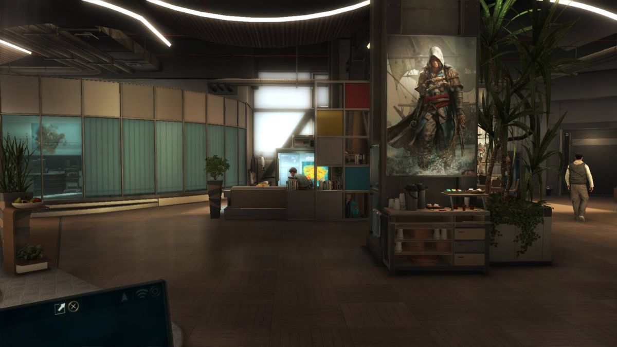 Assassin's Creed IV: Black Flag (PlayStation 4) screenshot: Checking the Abstergo's offices.